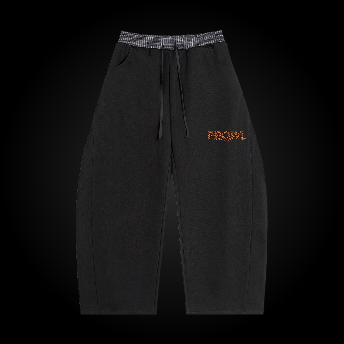 Plaid Waistband Barrel Sweatpants "PROWL"